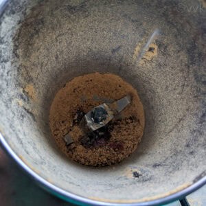 grinding the lentils first