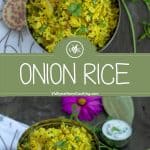 Onion Rice Vengaya Saadam collage