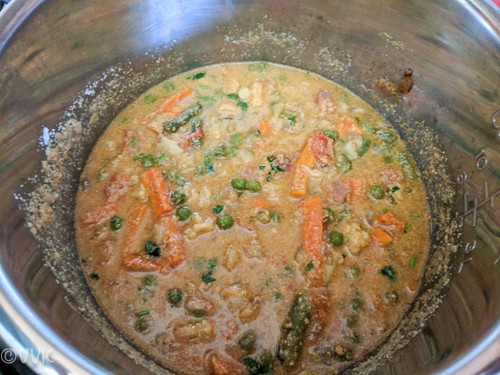 Vegetable Kurma is almost ready