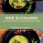 mor kuzhambu image collage with text overlay for pinterest