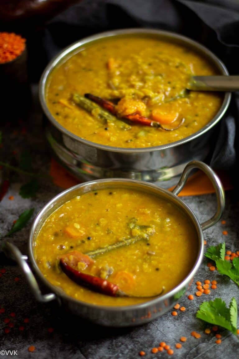 Pressure Cooker Sambar With Masoor dal