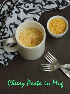 Microwave pasta in mug,Cheesy & creamy pasta in Mug