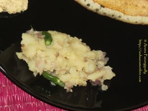 Potato Palya for Davanagere Benne Dosa