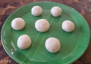 Shaping the dough into round balls