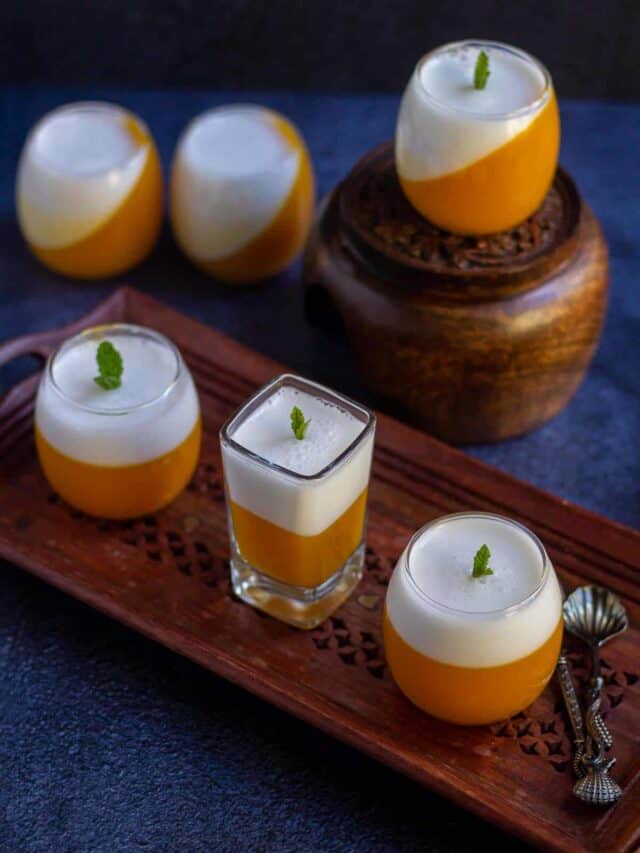 Vegan Mango And Coconut Jello With Agar Agar Vidhya’s Vegetarian Kitchen