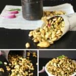 Sukha Bhel with Barley Puffs collage with text overlay