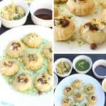 Pani Puri or Golgappas collage of three images with the text title on top