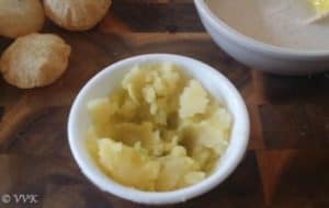 Microwave the potatoes in potato mode and let it cool
