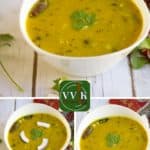 Instant Pot Cholar Dal collage with text overlay