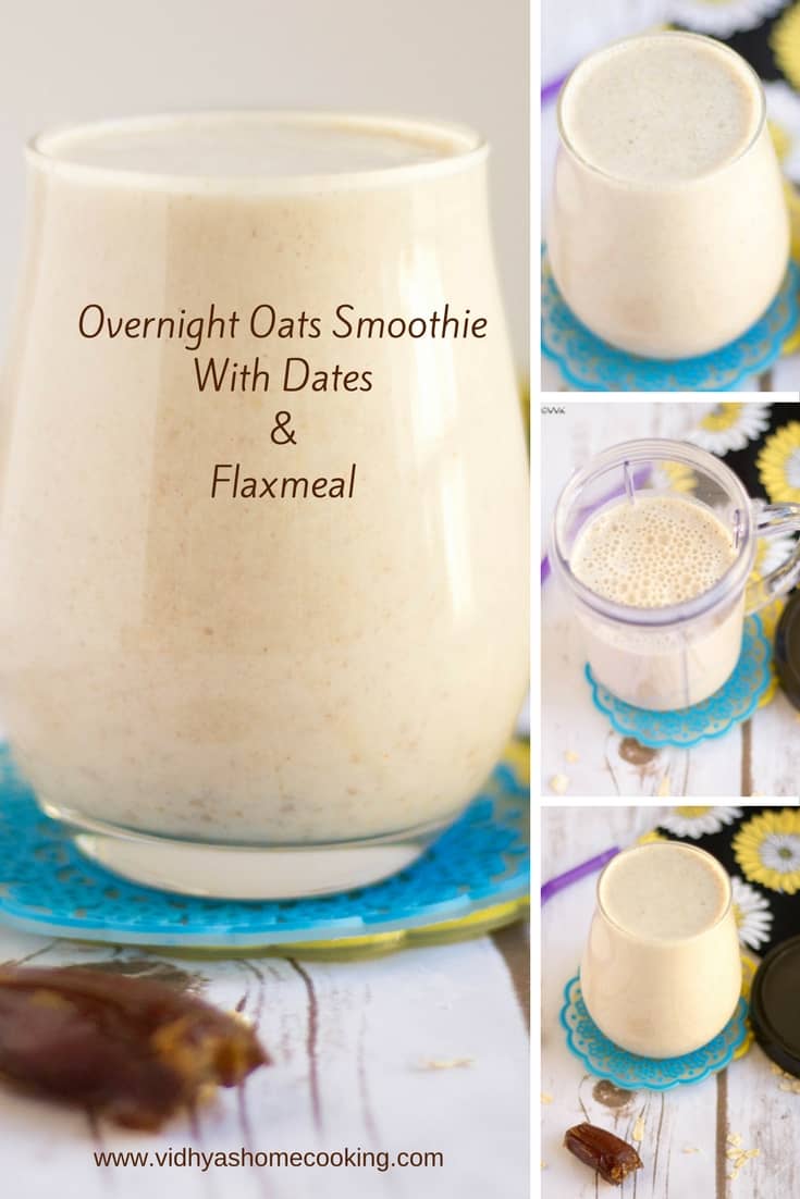 The Overnight Oats and Dates Smoothie collage with text overlay