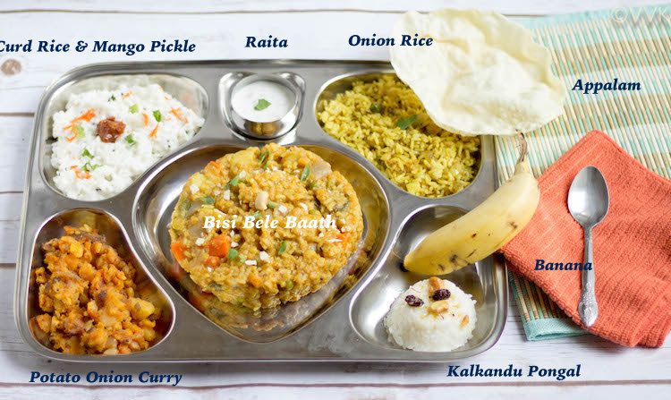 Saravana Bhavan Style Executive Thali with each dish titled