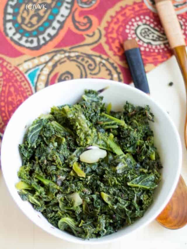 Instant Pot Kale Stir Fry Vidhya’s Vegetarian Kitchen