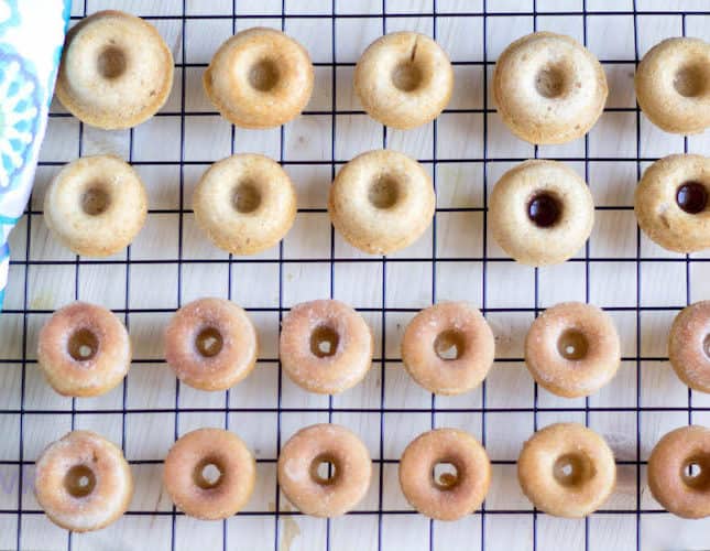 Doughnuts Recipe of Eggless Baked Mini Donuts served straight from the oven