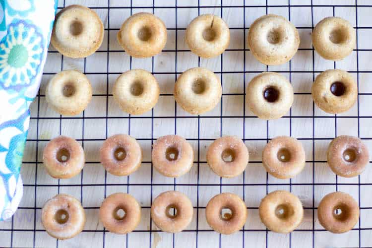 Doughnuts Recipe of Eggless Baked Mini Donuts served straight from the oven