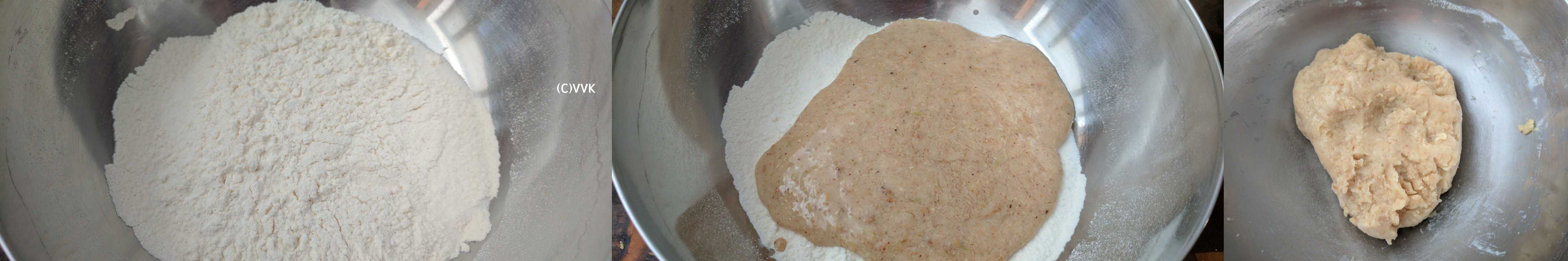 Combining the dry ingredients and wet ingredients