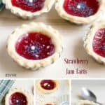 Strawberry Jam Tarts collage of four images with text overlay