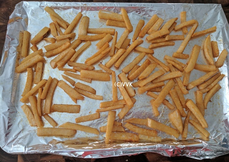 jicama fries after baking