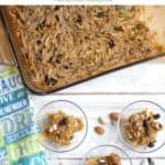sweet potato pudding with text overlay for pinterest