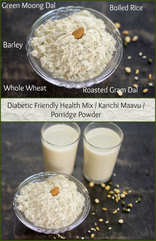 Diabetic Friendly Health Mix / Sathu Maavu Kanji Powder with Barley and