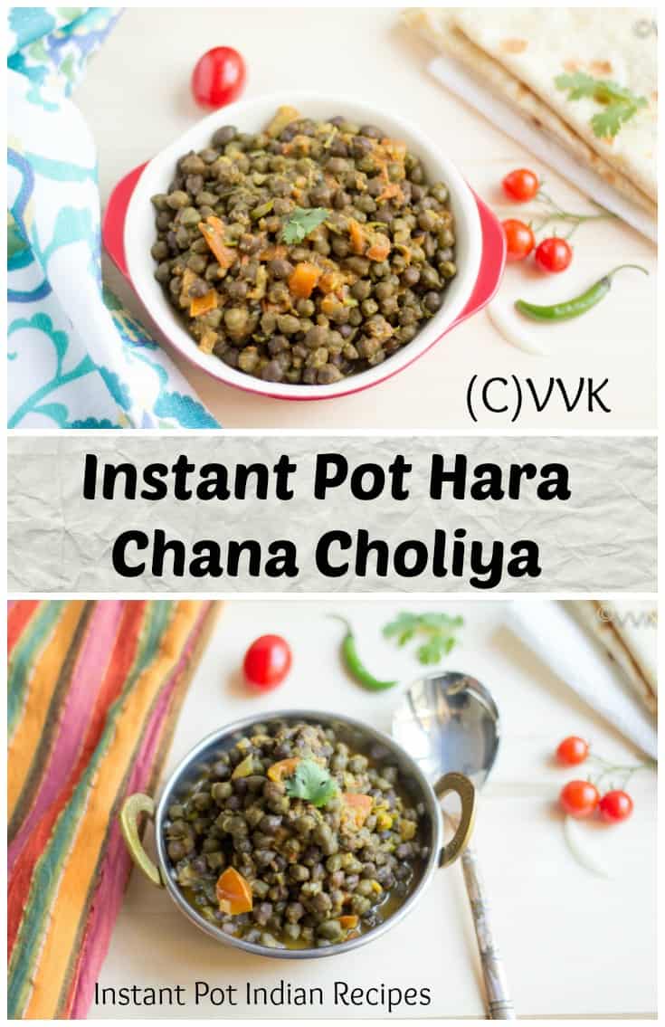Instant Pot Hara Chana Cholia