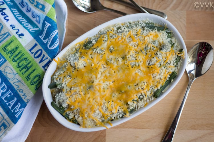 Green Bean Casserole recipe ready and served