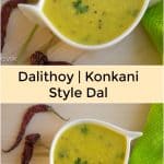 Dalithoy, Konkani Dal, collage with text overlay