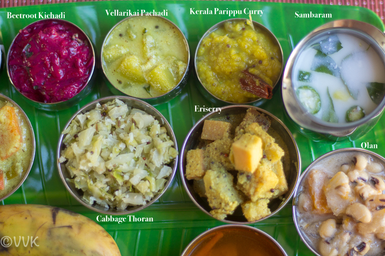 Onam Sadya Thali Kerala Recipes: beetroot kichadi, cabbage thoran, sambaram and other