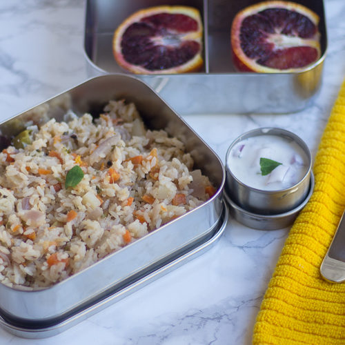 Brinji Rice | Instant Pot Vegetable Brinji Rice - Vidhya's