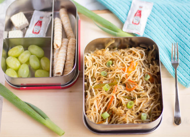 Veg Hakka Noodles - the perfect lunch box option is ready