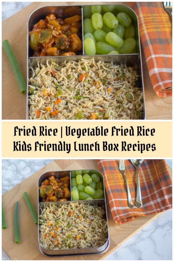 Vegetable Fried Rice collage with text overlay