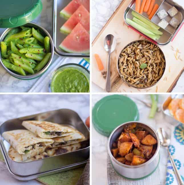 A to Z Kids-Friendly Lunch Box Recipes collage of four