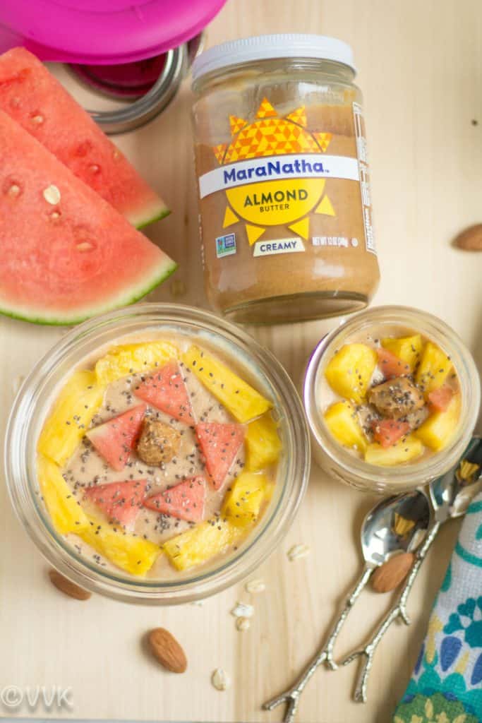 Overnight Oats with Almond Butter and Banana Full Recipe