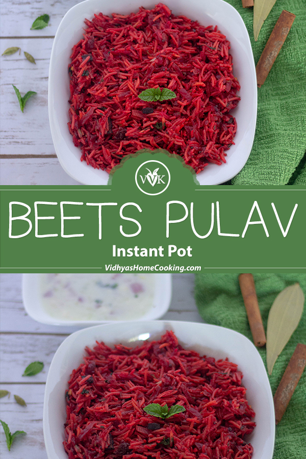 Instant Pot Beetroot Rice Beets Pulav