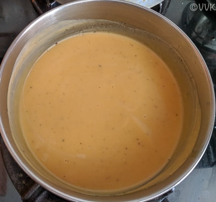simmer the butternut squash soup with coconut milk