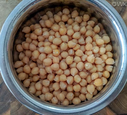 soaked and cooked garbanzo beans
