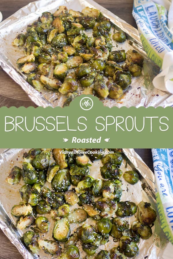 Roasted Brussels Sprouts new collage with text overlay