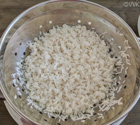drained rice