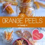 Orange Peels Candy collage with text overlay