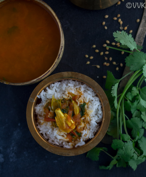 kerala style rasam with rice