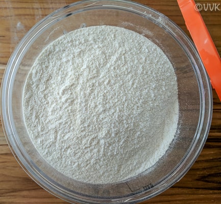 Rotimatic Paal Poli Sweetened Milk Poori - Powder Ingredient Overhead Shot