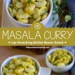 Butter Beans Masala Curry collage with text overlay