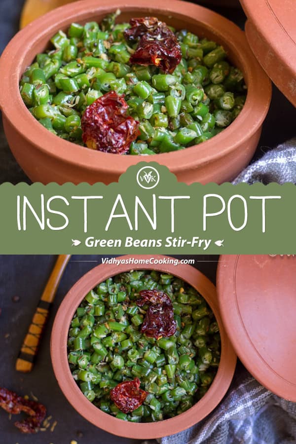 Instant Pot Green Beans StirFry Green Beans Poriyal
