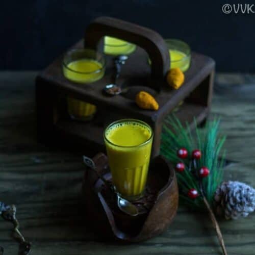 Easy Turmeric Milk - Golden Milk - Fabulous Composition with a Pine Cone