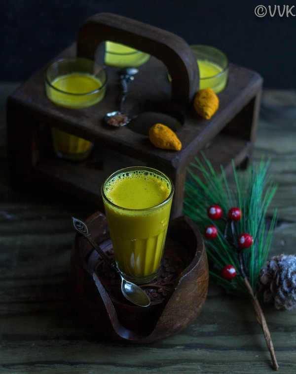 Easy Turmeric Milk - Golden Milk - Fantastic Way to Serve This Beautiful Drink in Four Cups