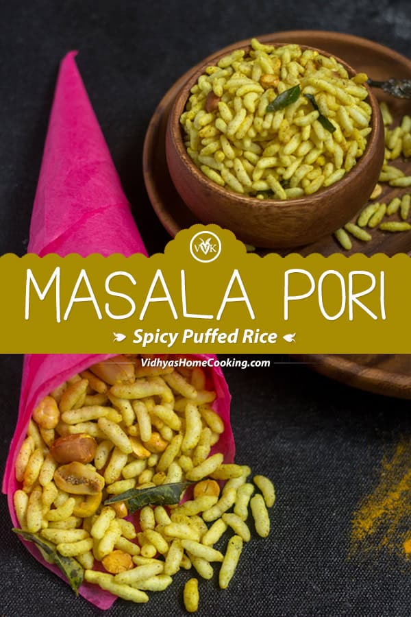 Puffed Rice In Tamil Masala Pori | Spicy Puffed Rice - Vidhya’s Vegetarian Kitchen