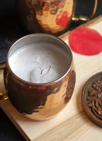 coconut water kheer in moscow muled copper mug