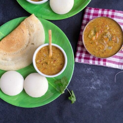 tiffin sambar along with dosa and idli and separately