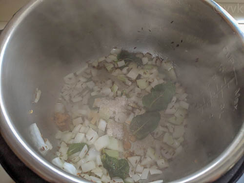 gongura pulav adding salt and jaggery