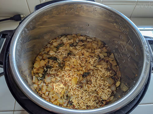 gongura pickle pulav after cooked