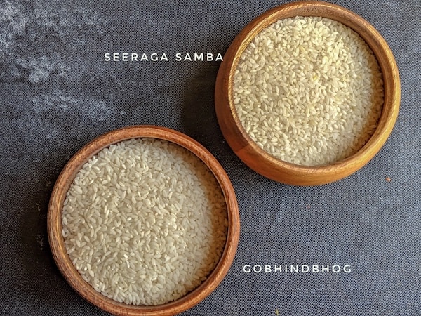 seeraga samba and gobindbhog rice
